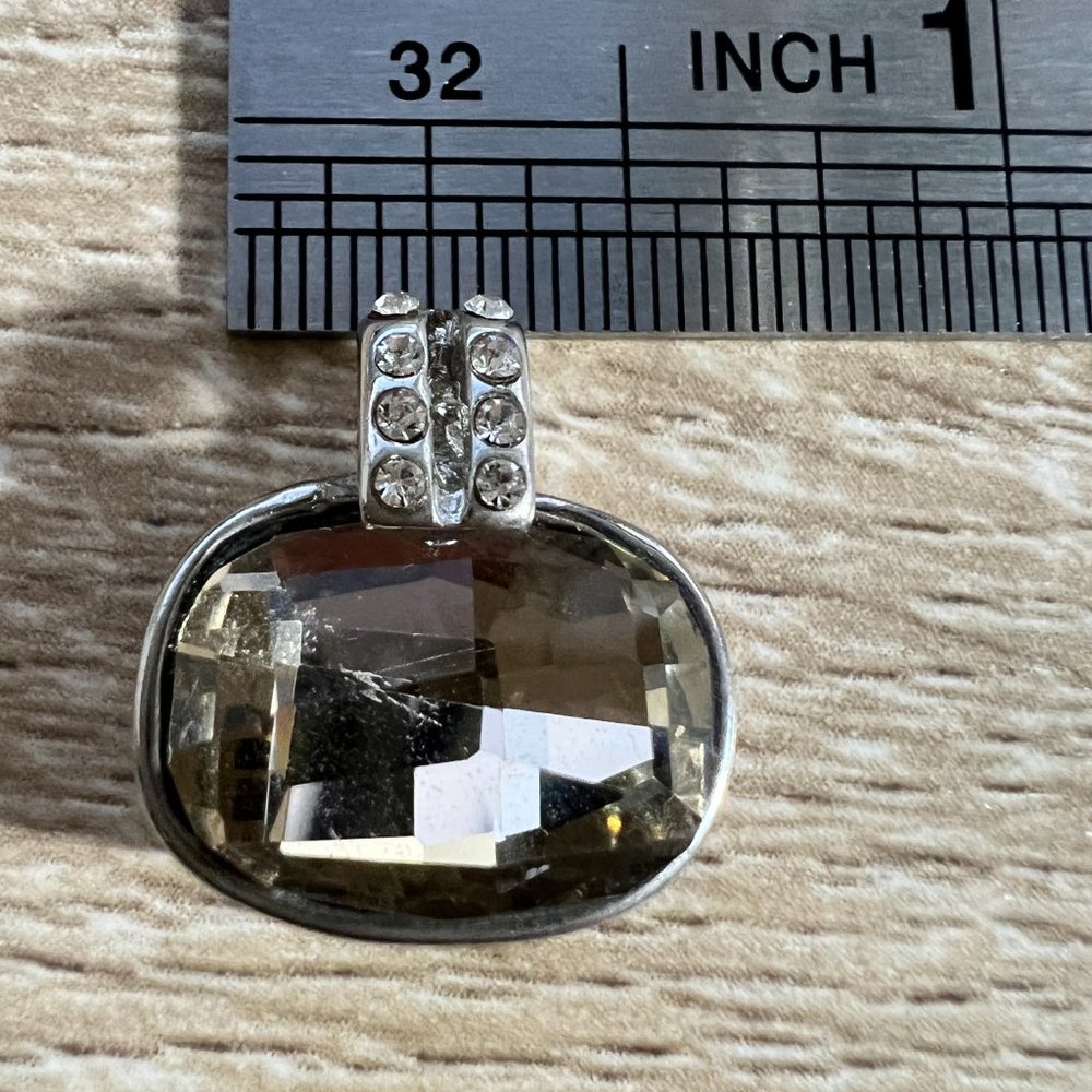 Silver Crystal Pendant Rhinestone - Picture 3 of 7